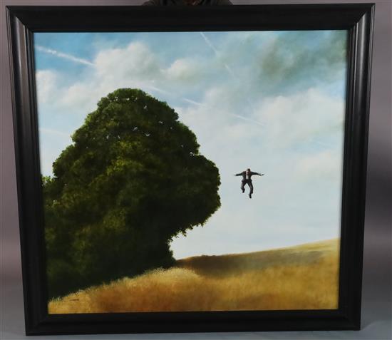 § Andrew Crocker (1962-) The Trampoline 45 x 48in.